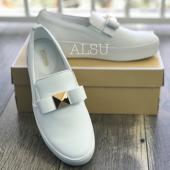 Michael Kors Aliza Slip On Leather Optic White W - Picture 7 of 8